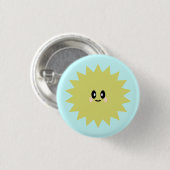 KAWAII SUN SONNENSCHEIN NIEDLICHES GLÜCKLICHES BUT BUTTON (Vorne & Hinten)