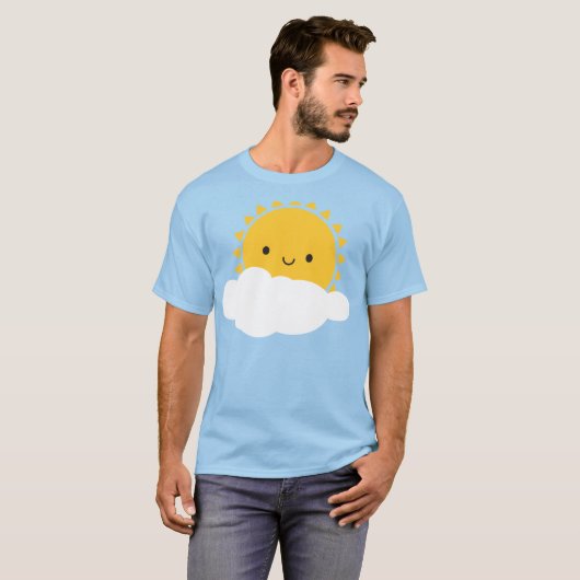 Kawaii Sun und Cloud T-Shirt (Vorne ganz)