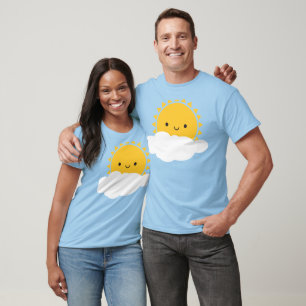 Kawaii Sun und Cloud T-Shirt