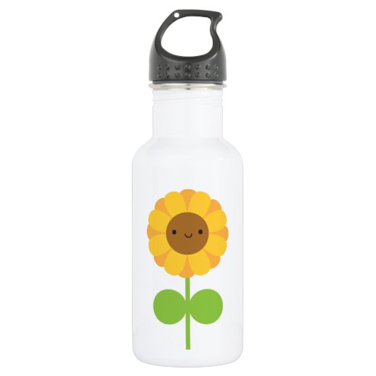 Kawaii Sunflower Edelstahlflasche (Vorderseite)