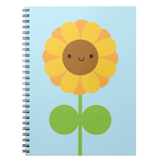 Kawaii Sunflower Notizblock (Vorderseite)