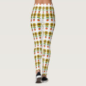 Kawaii Sunflower Plant in a Pot Leggings (Rückseite)