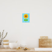 Kawaii Sunflower Poster (Küche)