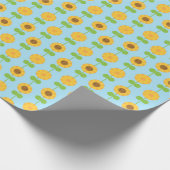 Kawaii Sunflowers Geschenkpapier (Ecke)