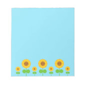 Kawaii Sunflowers Notizblock (Vorderseite)