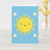 Kawaii Sunny Days Karte (Gelbe Blume)