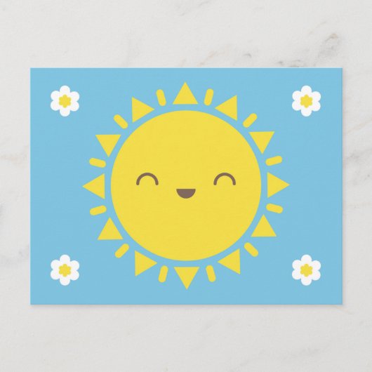 Kawaii Sunny Days Postkarte (Vorderseite)