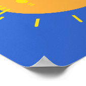 Kawaii Sunshine Cat Poster (Ecke)