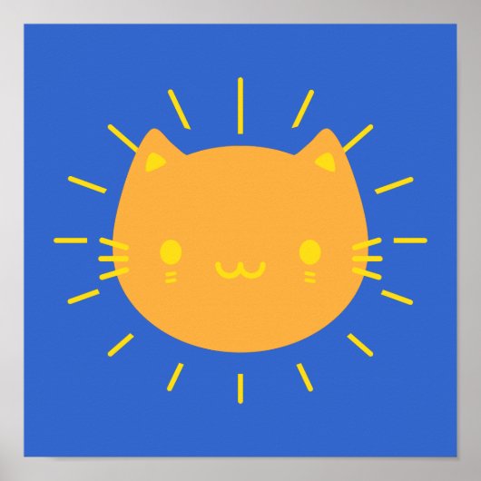 Kawaii Sunshine Cat Poster (Vorne)