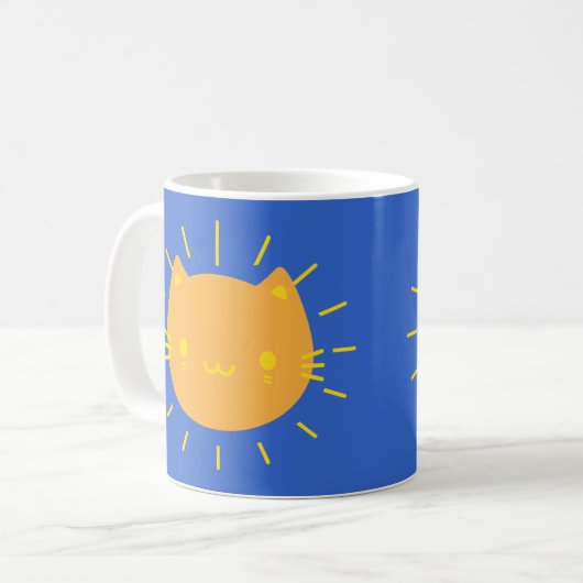 Kawaii Sunshine Cats Kaffeetasse (Vorderseite Links)