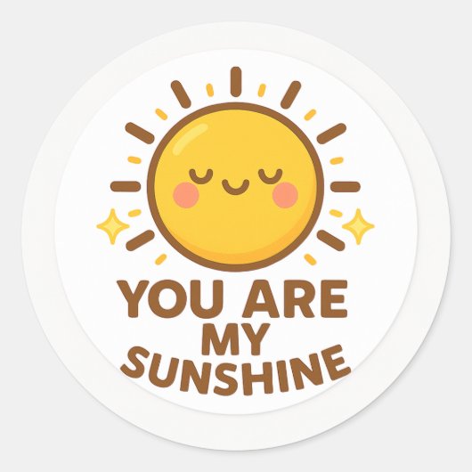 Kawaii Sunshine Sticker (Vorderseite)