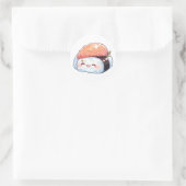 Kawaii Sushi #2 Runder Aufkleber (Tasche)