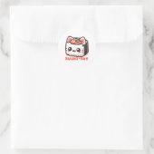 Kawaii Sushi-Cat Pun Runder Aufkleber (Tasche)