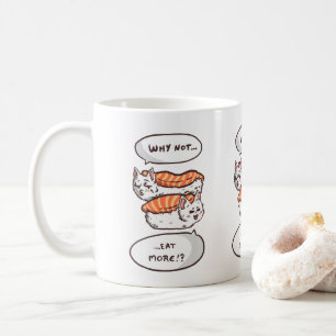 Kawaii Sushi Cat Spaß Kaffeetasse