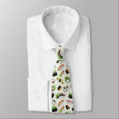 Kawaii Sushi Characters Pattern Fun Novelty Krawatte (Gebunden)