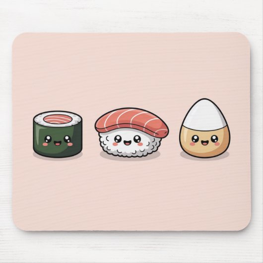Kawaii Sushi Freunde Mauspad (Vorne)