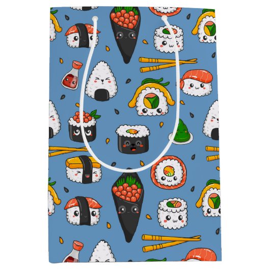 Kawaii Sushi Gift Bag Mittlere Geschenktüte (Vorderseite)
