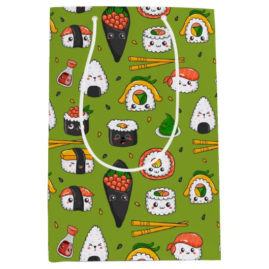 Kawaii Sushi Gift Bag Mittlere Geschenktüte (Vorderseite)