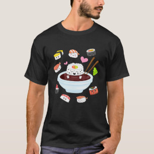 Kawaii Sushi Happy Funny Sushi Niedlich Japanisch  T-Shirt
