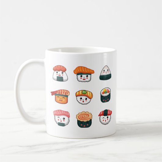 Kawaii sushi kaffeetasse (Links)