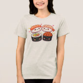 Kawaii Sushi Liebe Tri-Blend Shirt (Vorderseite)