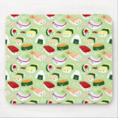 Kawaii Sushi mit Gesichtern Mousepad (Vorne)