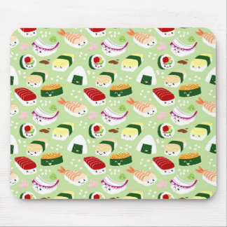 Kawaii Sushi mit Gesichtern Mousepad