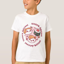 Kawaii Sushi mit lustigen Zitaten für schwarzen Li