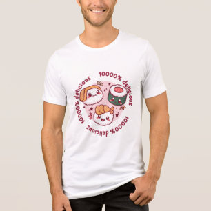 Kawaii Sushi mit lustigen Zitaten für schwarzen Li Tri-Blend Shirt
