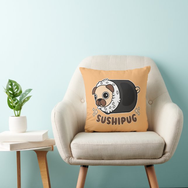 Kawaii Sushi Mops Mashup Funny Dog Lover Geschenk Kissen (Stuhl )