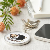 Kawaii Sushi Mops Mashup Funny Dog Lover Geschenk Schlüsselanhänger (Seite)