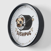Kawaii Sushi Mops Mashup Funny Dog Lover Geschenk Uhr (Winkel)