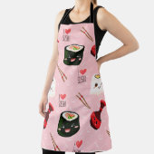 Kawaii Sushi Muster Light Pink Schürze (InSitu)