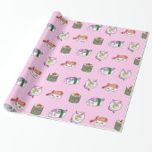Kawaii Sushi-Muster-Packpapier Geschenkpapier (Ungerollt)