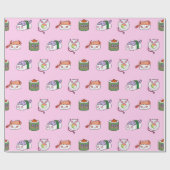 Kawaii Sushi-Muster-Packpapier Geschenkpapier (Flach)