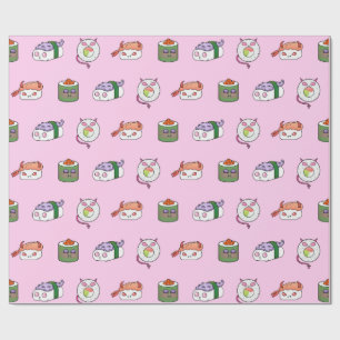 Kawaii Sushi-Muster-Packpapier Geschenkpapier