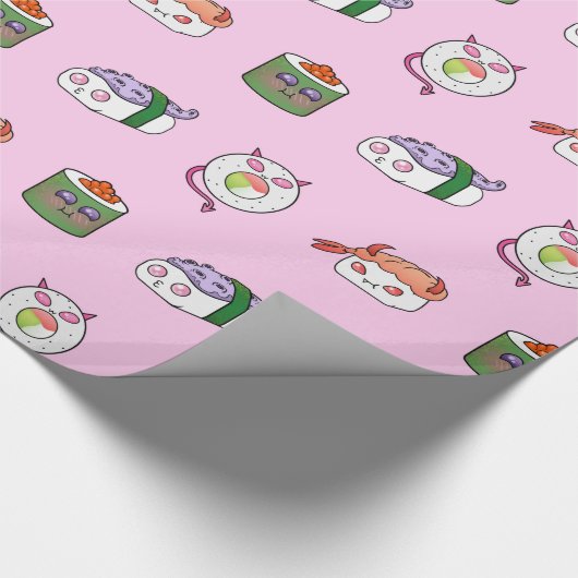 Kawaii Sushi-Muster-Packpapier Geschenkpapier (Ecke)