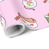 Kawaii Sushi-Muster-Packpapier Geschenkpapier (Rolleneckpunkt)