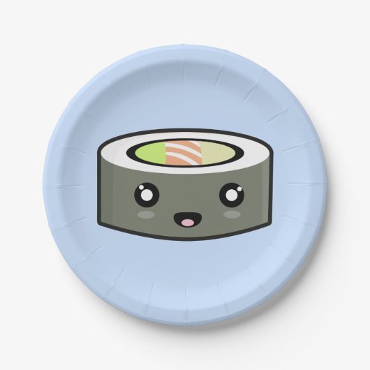 Kawaii Sushi Pappteller (Vorderseite)