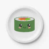 Kawaii Sushi Pappteller (Vorderseite)
