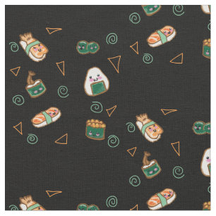 Kawaii Sushi-Party-Gewebe Stoff
