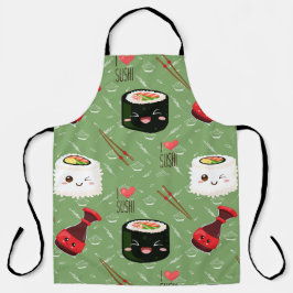 Kawaii Sushi Pattern Schürze