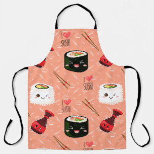 Kawaii Sushi Pattern Schürze