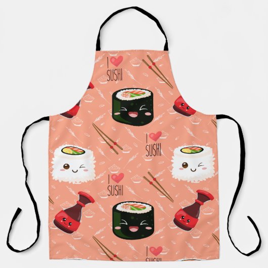 Kawaii Sushi Pattern Schürze (Vorderseite)