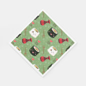 Kawaii Sushi Pattern Serviette (Ecke)