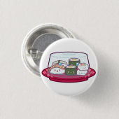 Kawaii Sushi-Platte Button (Vorne & Hinten)