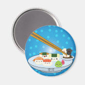 Kawaii Sushi Platter Magnet (Vorderseite/Rückseite)