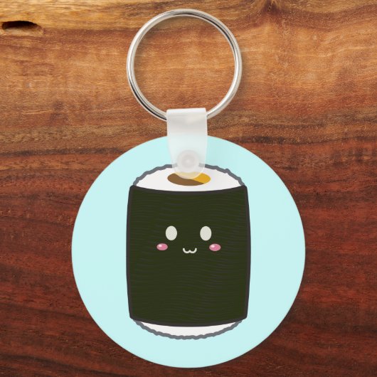 Kawaii Sushi Roll Schlüsselanhänger (Vorderseite)