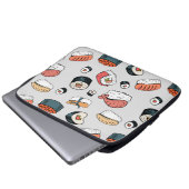 Kawaii Sushi Rolls Muster Slip-On Sneakers Laptopschutzhülle (Vorne Knopf)