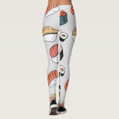 Kawaii Sushi Rolls Muster Slip-On Sneakers Leggings (Rückseite)